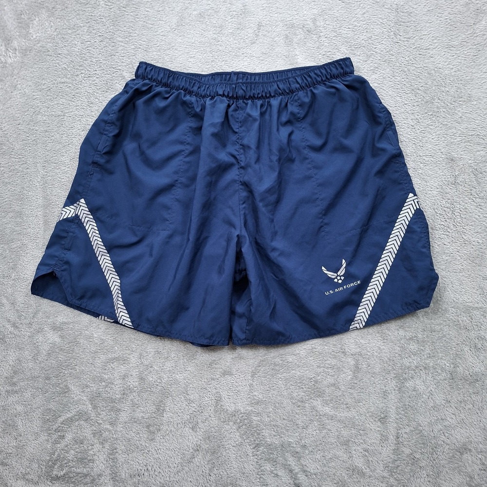 Air Force USAF Blue Shorts Large Reflective IPTU Trunks Official With Pockets 6"